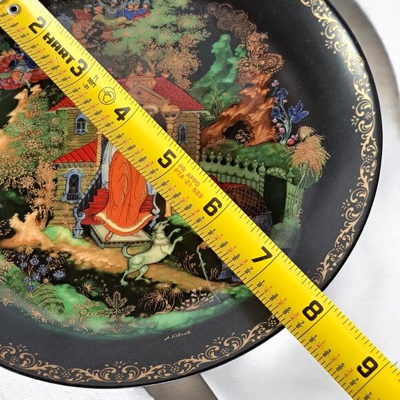 VTG 1988 Tianex Russian Legends Princess & The Seven Bogatyrs Collectors Plate - Picture 2 of 5